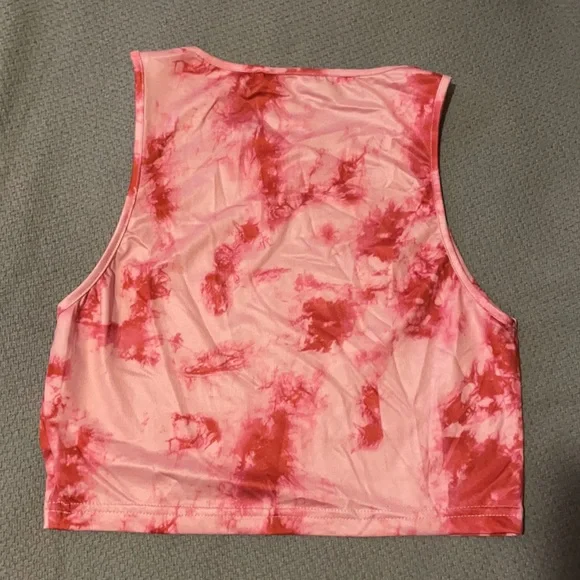 Pink and white SHEIN tank top. - Picture 2 of 2